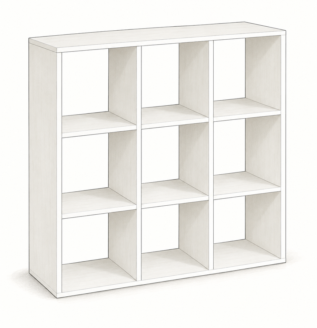 Libreria Hawai con 9 vani – 106 × 32 × 106 cm
