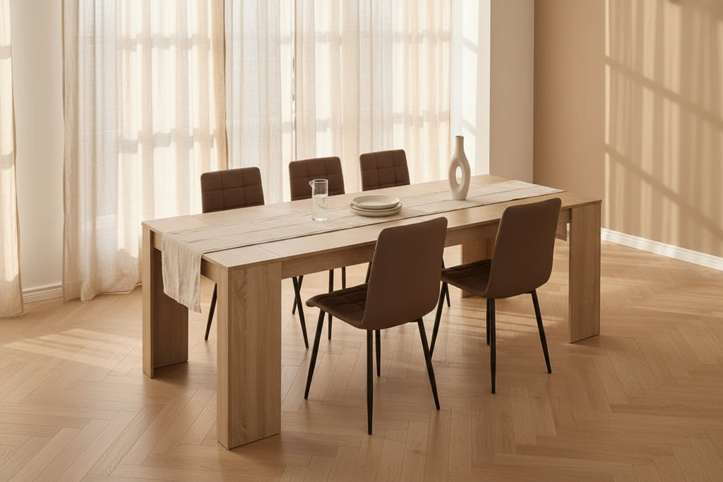 Consolle allungabile Elian Ofelia 90 × 50 cm fino a 300 cm - colore rovere