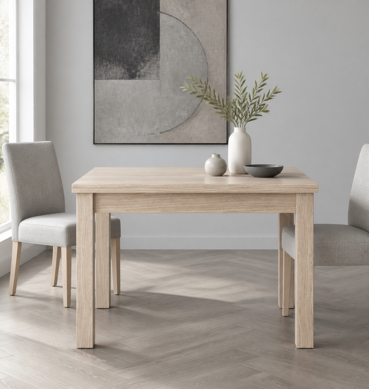 Tavolo raddoppiabile Firenze 90 × 90 cm fino a 180 cm - olmo
