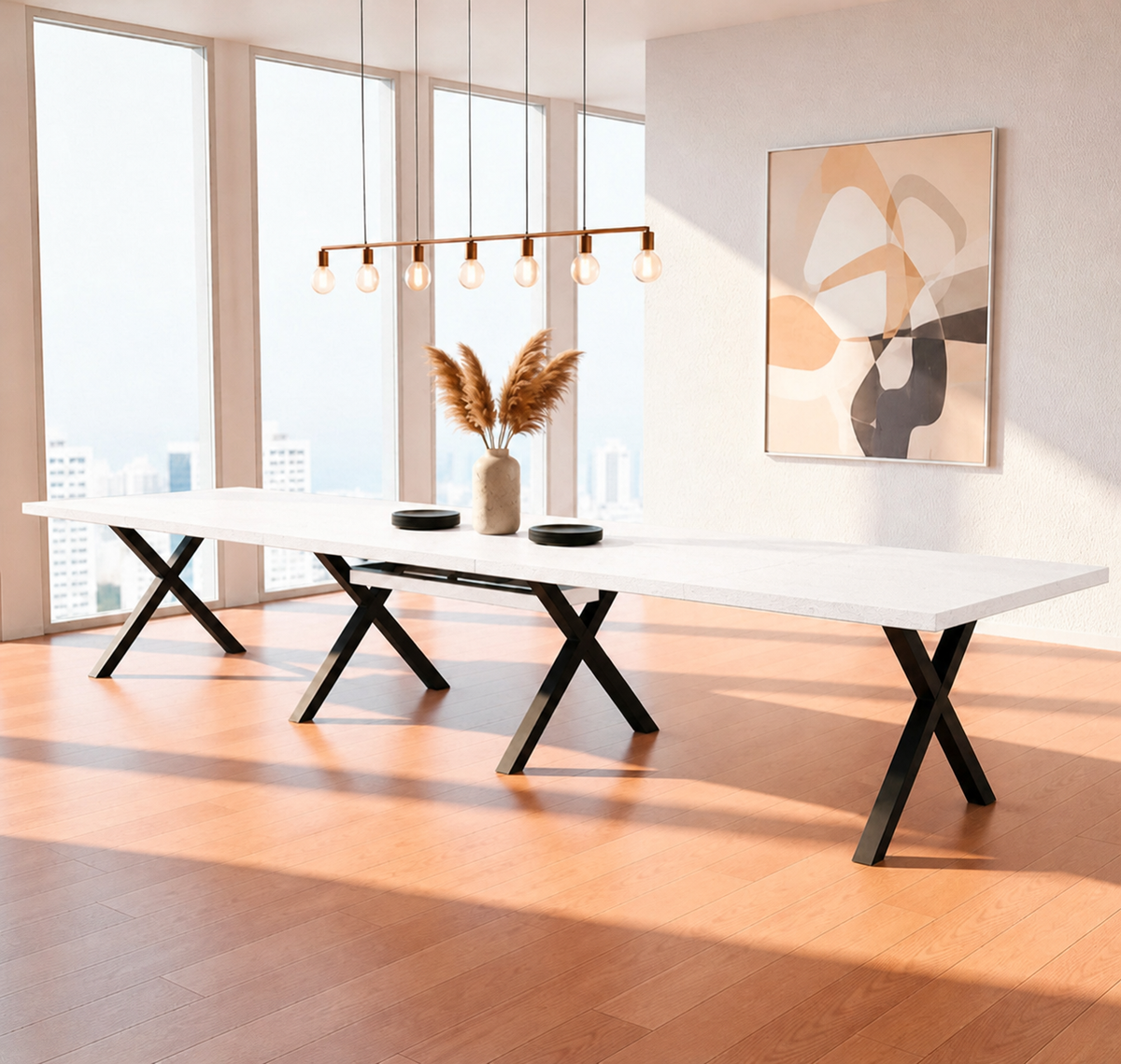 Tavolo allungabile Milonga 160 × 90 cm fino a 410 cm - colore bianco