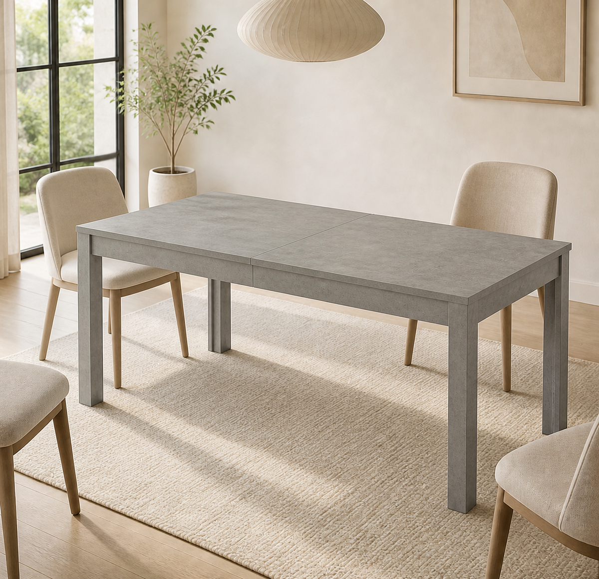 Tavolo Super4 160 × 90 cm allungabile fino a 320 cm - cemento