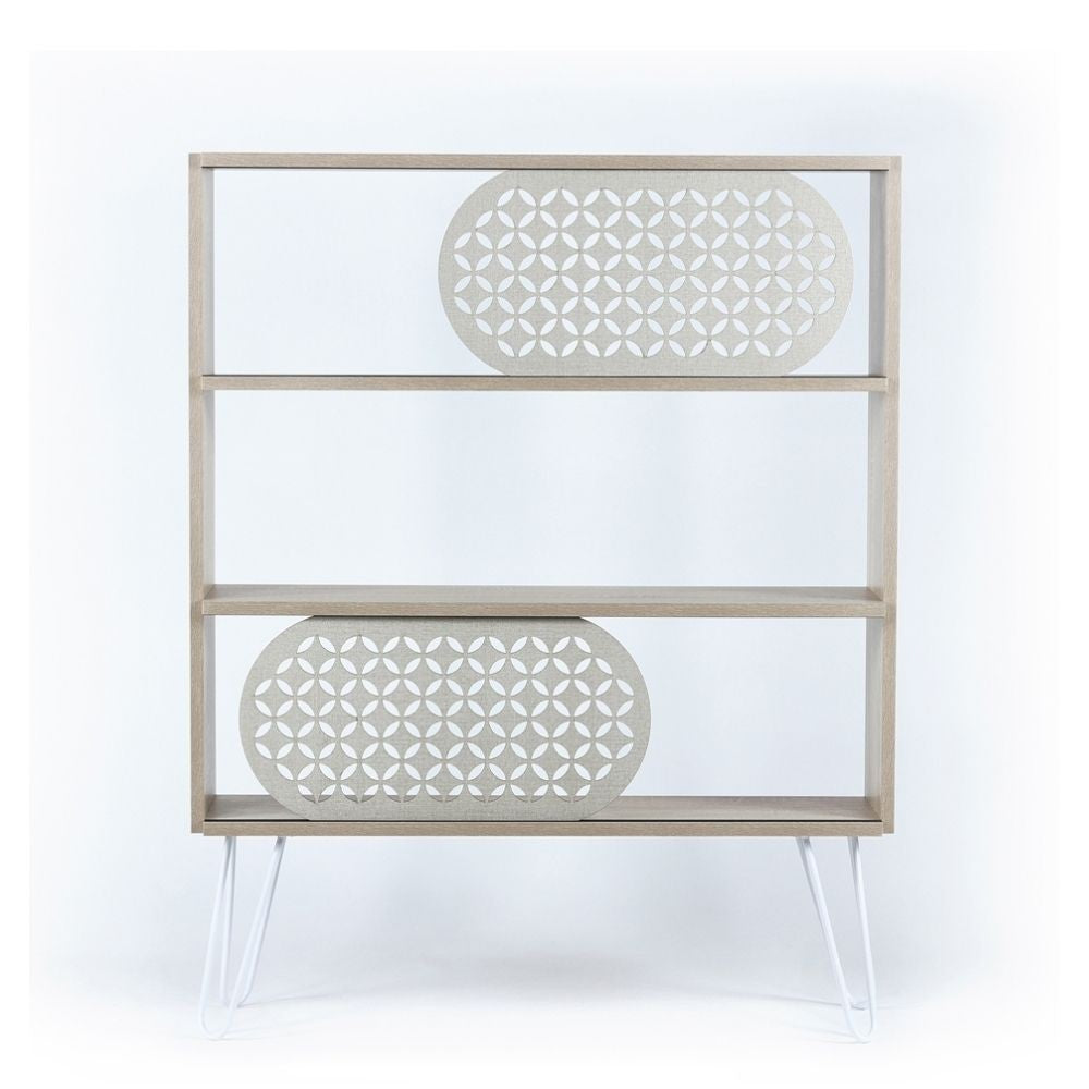 Libreria Illia con 3 ripiani – Rovere e nero – immagine 3