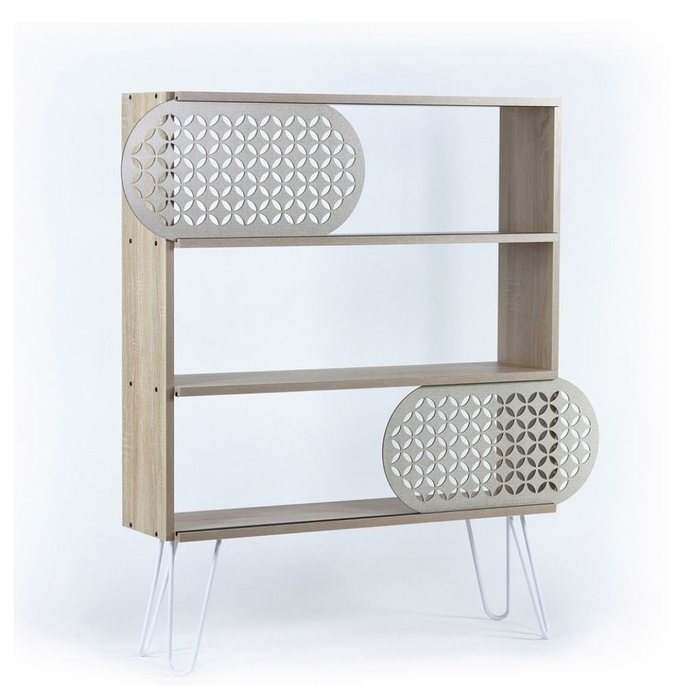 Libreria Illia con 3 ripiani – Rovere e nero – immagine 5