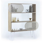 Libreria Illia con 3 ripiani – Rovere e nero – immagine 2