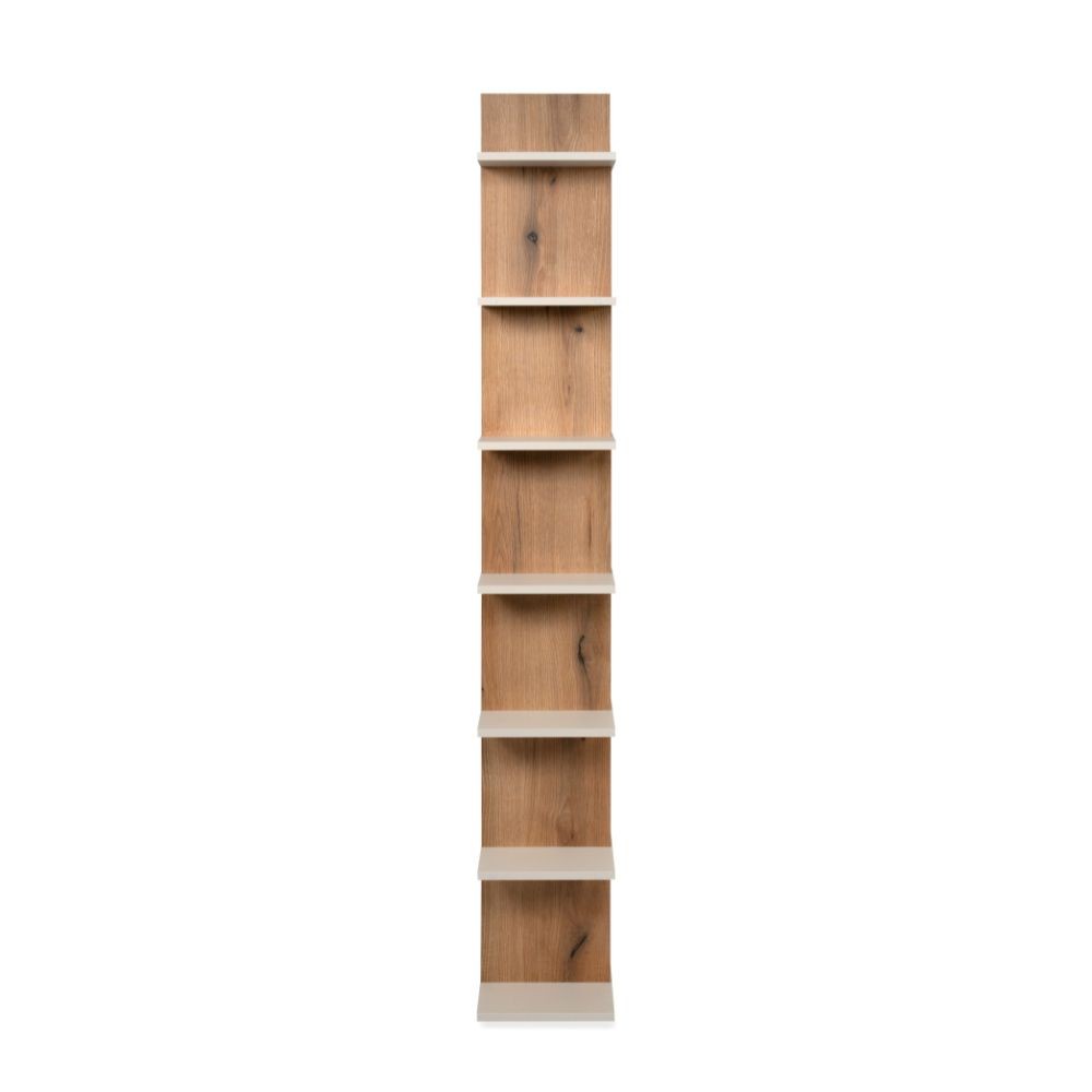 Libreria Navas20A con 3 vani – Rovere artisan e cashmere – immagine 3