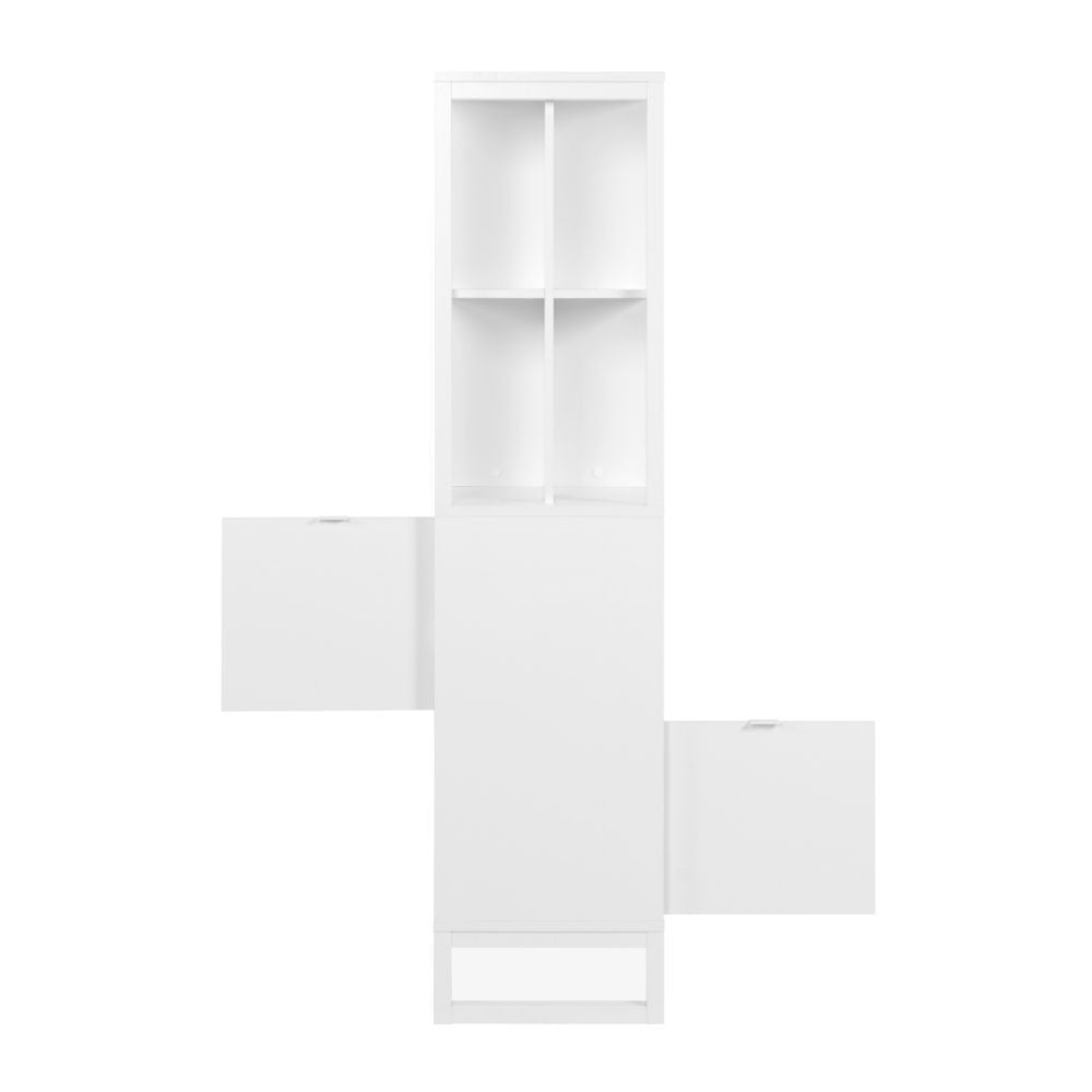 Libreria bifacciale Sumatra20A con ante – Bianco – immagine 14