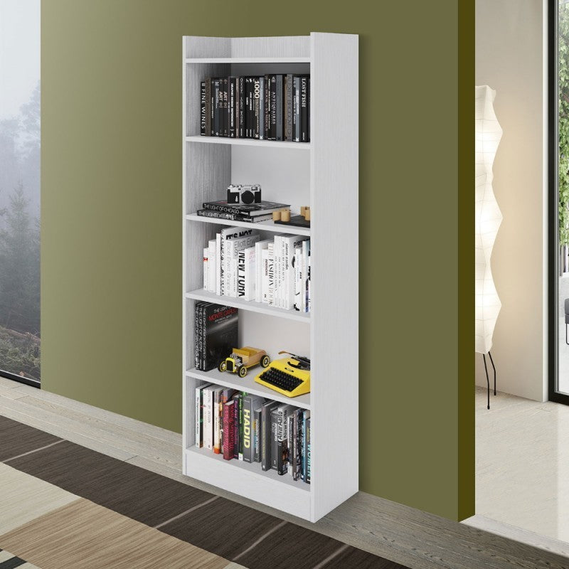 Libreria Alessia con 6 ripiani – Bianco frassinato – immagine 1