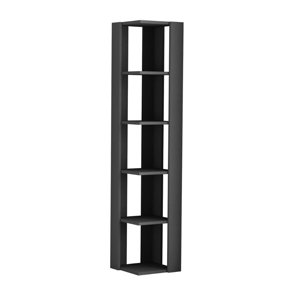 Libreria angolare Nati con 5 ripiani – Antracite – immagine 2