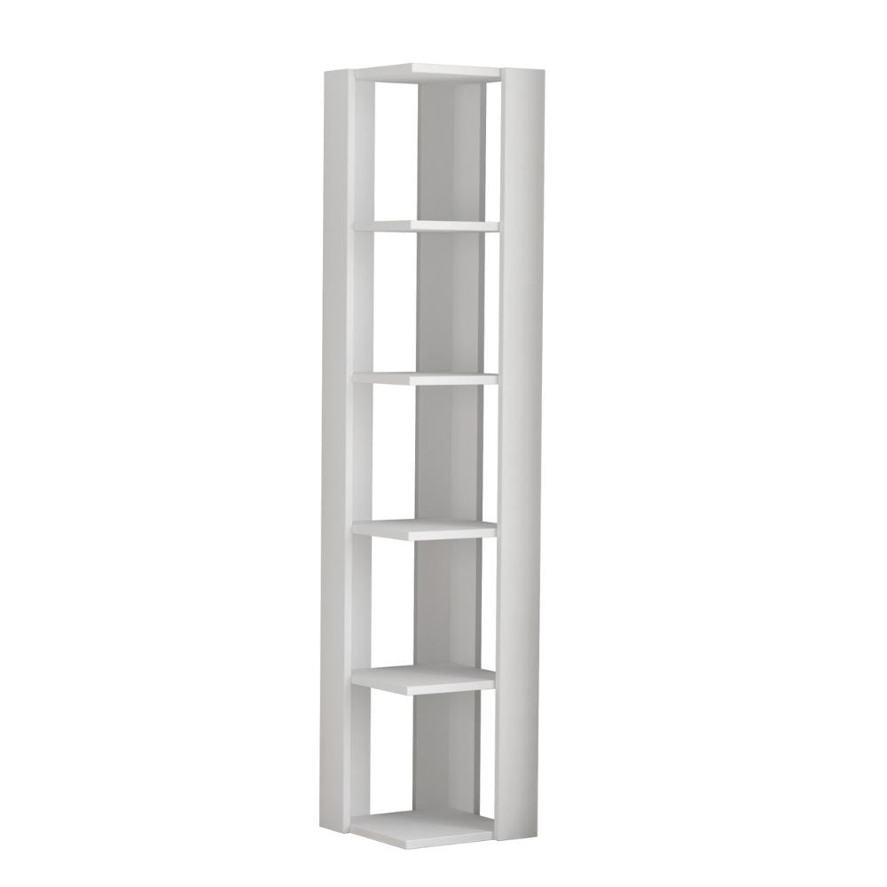 Libreria angolare Nati con 5 ripiani – Bianco – immagine 2