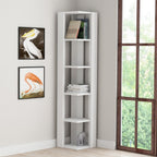 Libreria angolare Nati con 5 ripiani – Bianco – immagine 1