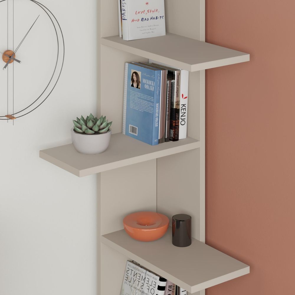 Libreria angolare Saso con 5 ripiani – Cashmere – immagine 3