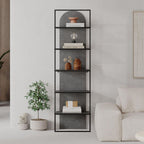 Libreria Archy con 5 ripiani – Grigio – immagine 2