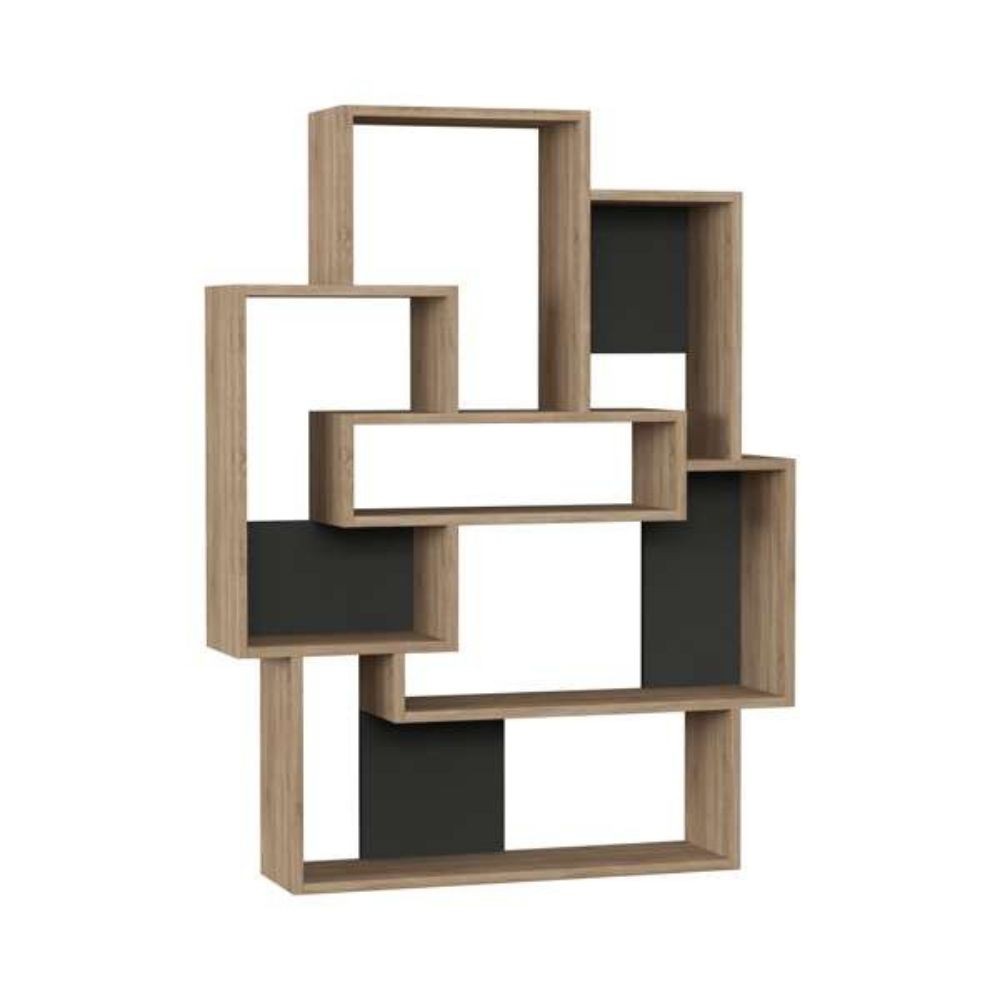 Libreria Barce con 7 ripiani – Rovere e antracite – immagine 2