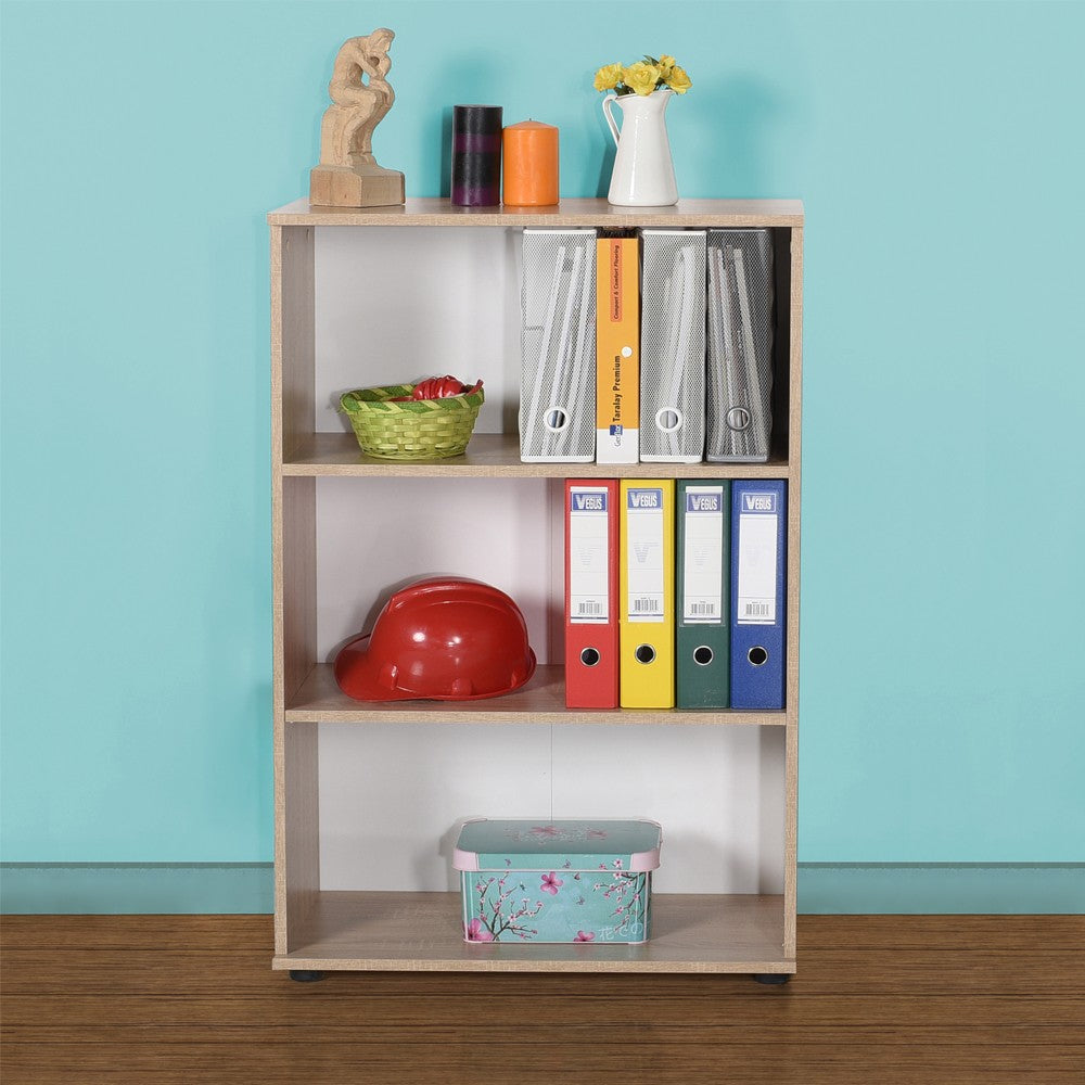 Libreria RKT330 bassa con 3 ripiani – Naturale – immagine 1
