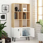 Libreria Bene con ante – Rovere e bianco – immagine 1