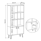 Libreria Bene con ante – Rovere e bianco – immagine 4