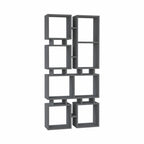 Libreria bifacciale Rail con 8 vani – Antracite – immagine 2