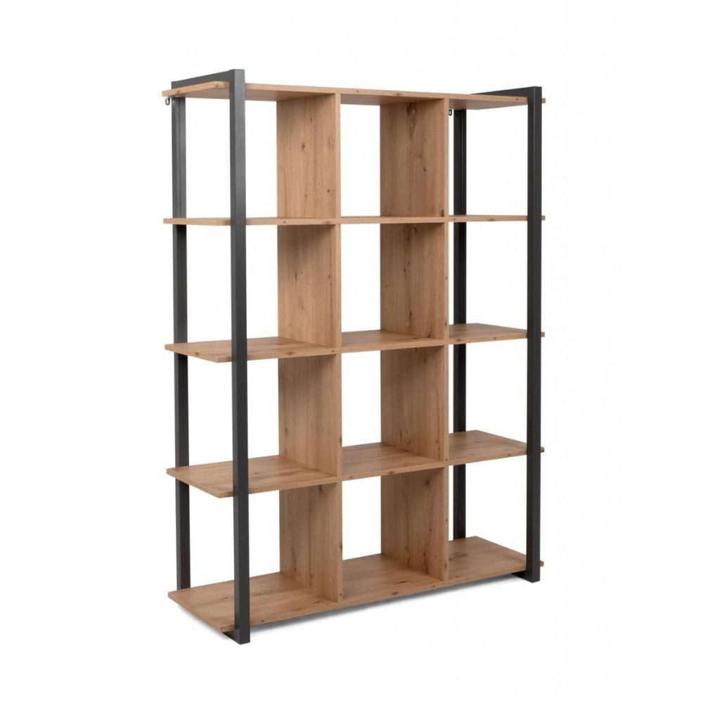 Libreria Denver 31 a cubi – Rovere quercia e antracite – immagine 3