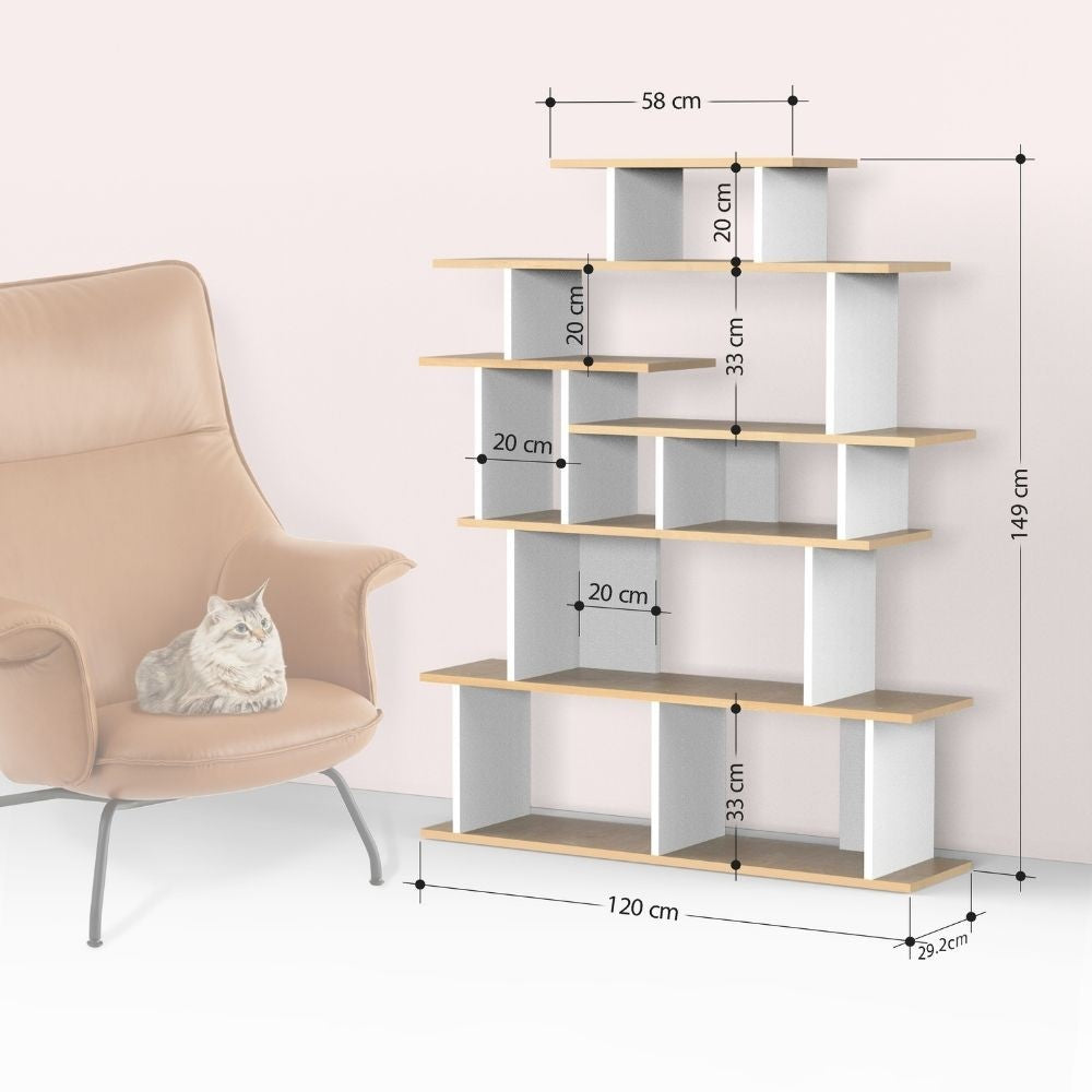 Libreria design Apollon – Bianco e antracite – immagine 5