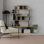 Libreria design Apollon – Rovere e antracite – immagine 2