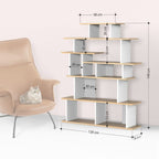 Libreria design Apollon – Rovere e antracite – immagine 5