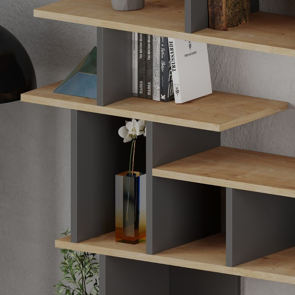 Libreria design Apollon – Rovere e antracite – immagine 4