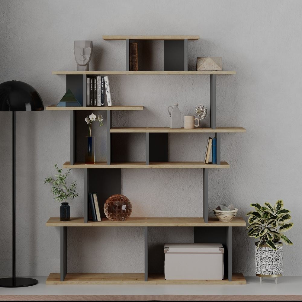 Libreria design Apollon – Rovere e antracite – immagine 3