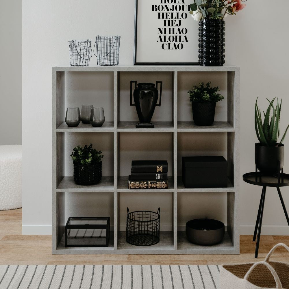 Libreria divisorio Max9 – Cemento – immagine 1
