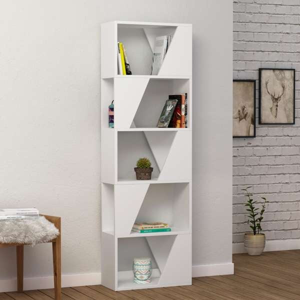 Libreria Frame con 5 ripiani – Bianco – immagine 1