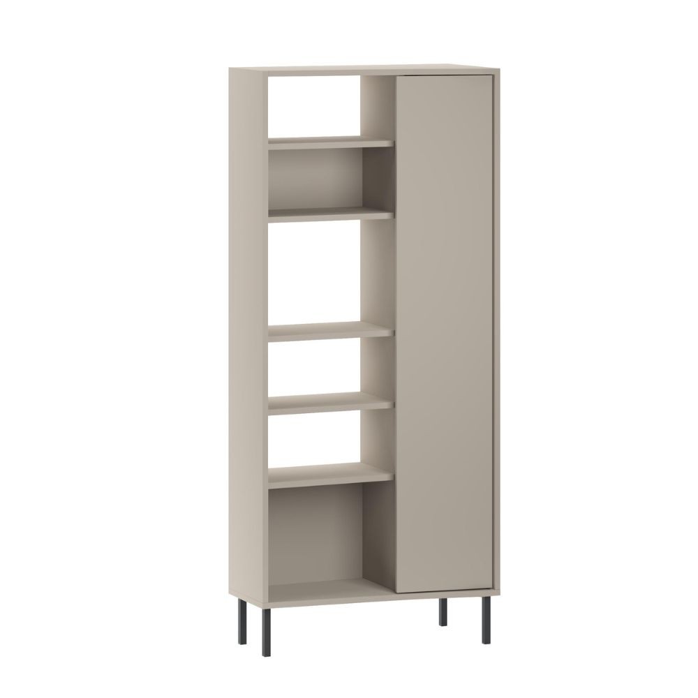 Libreria Frem con anta e 6 vani – Cashmere – immagine 5