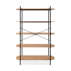 Libreria Hanoi20B con 5 ripiani – Rovere e nero – immagine 4