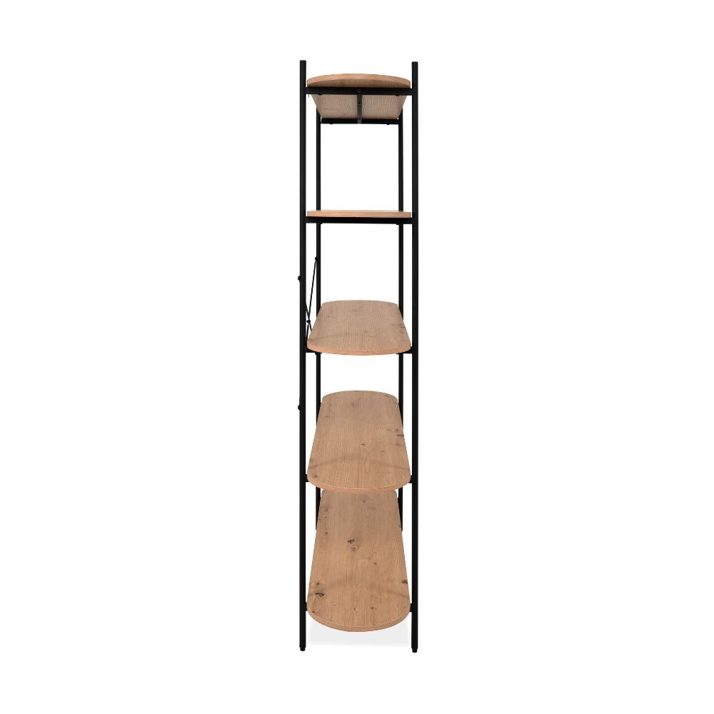 Libreria Hanoi20B con 5 ripiani – Rovere e nero – immagine 5