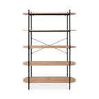 Libreria Hanoi20B con 5 ripiani – Rovere e nero – immagine 2