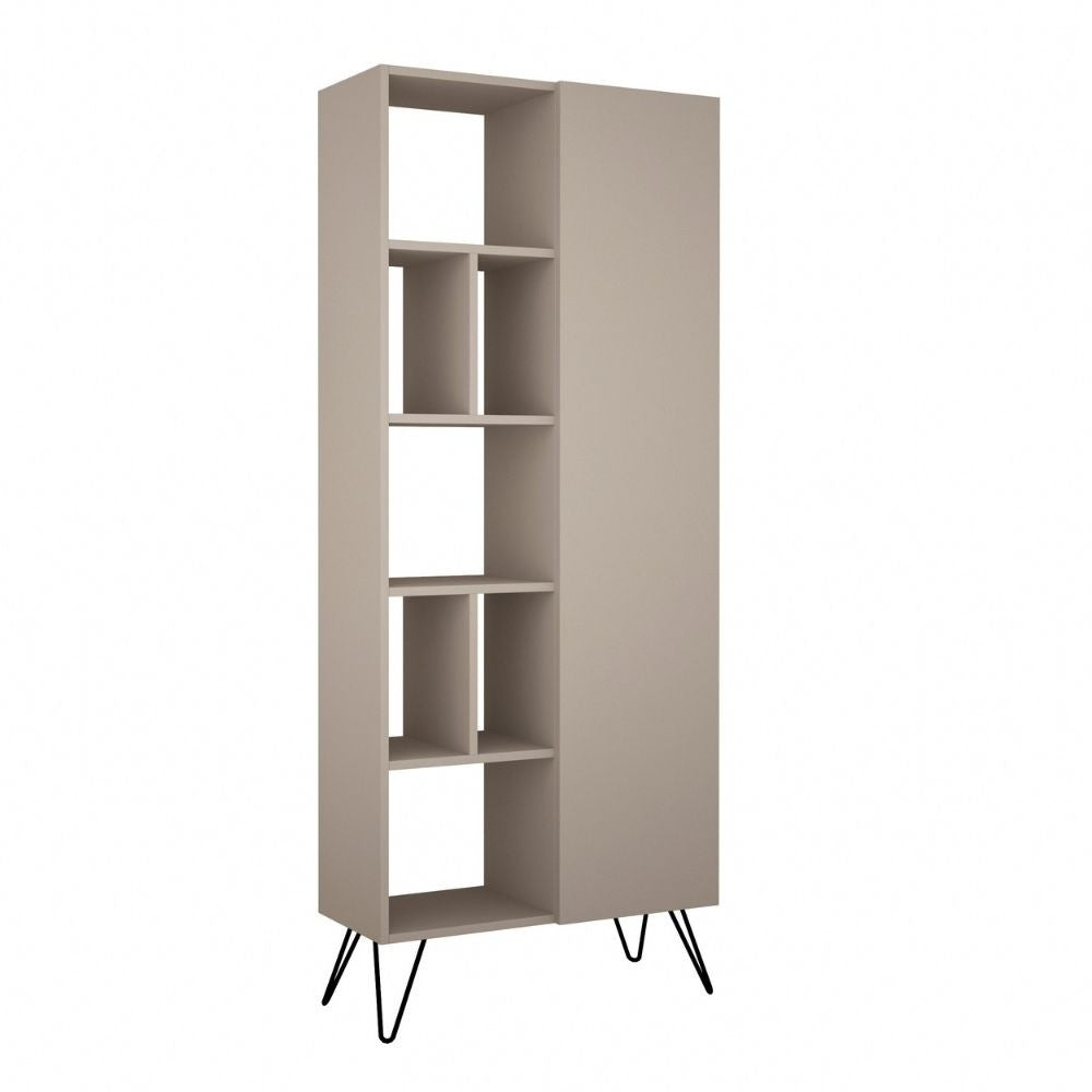 Libreria Jedda con anta – Tortora – immagine 3