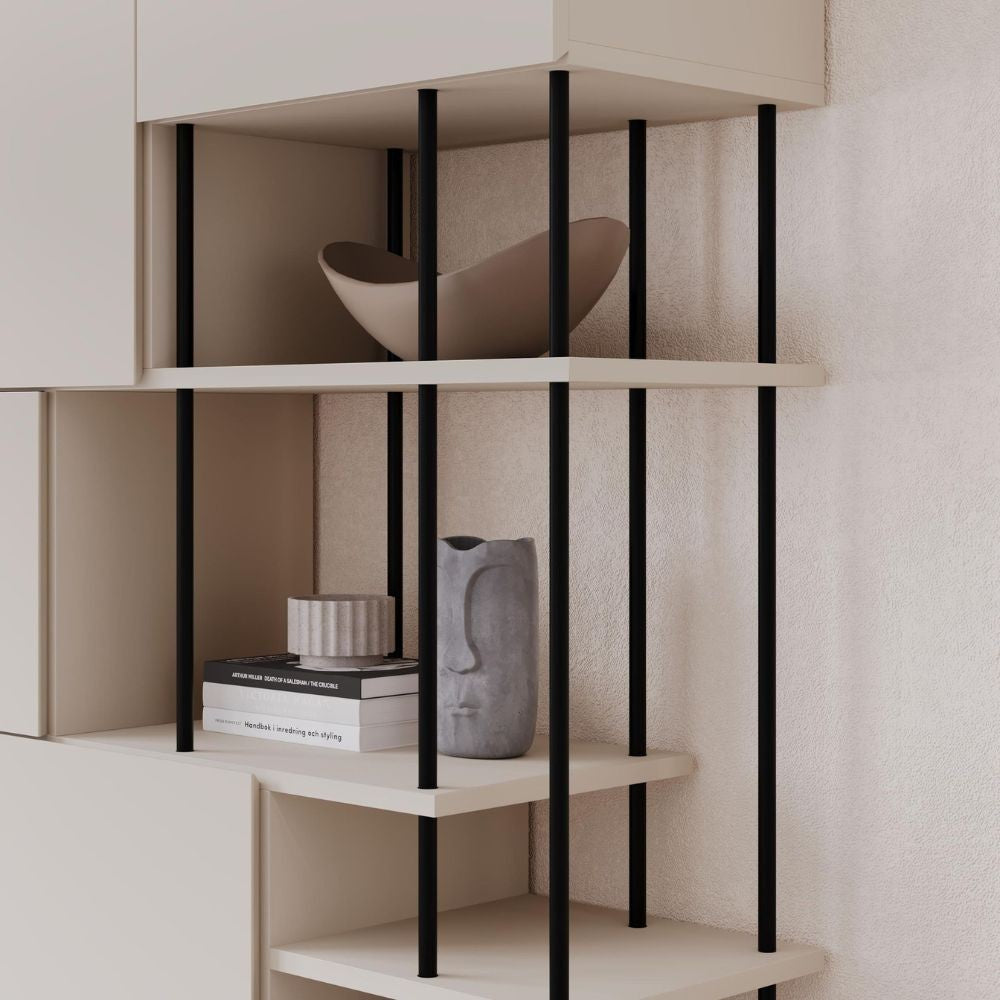 Libreria Key con 5 ante – Cashmere – immagine 4