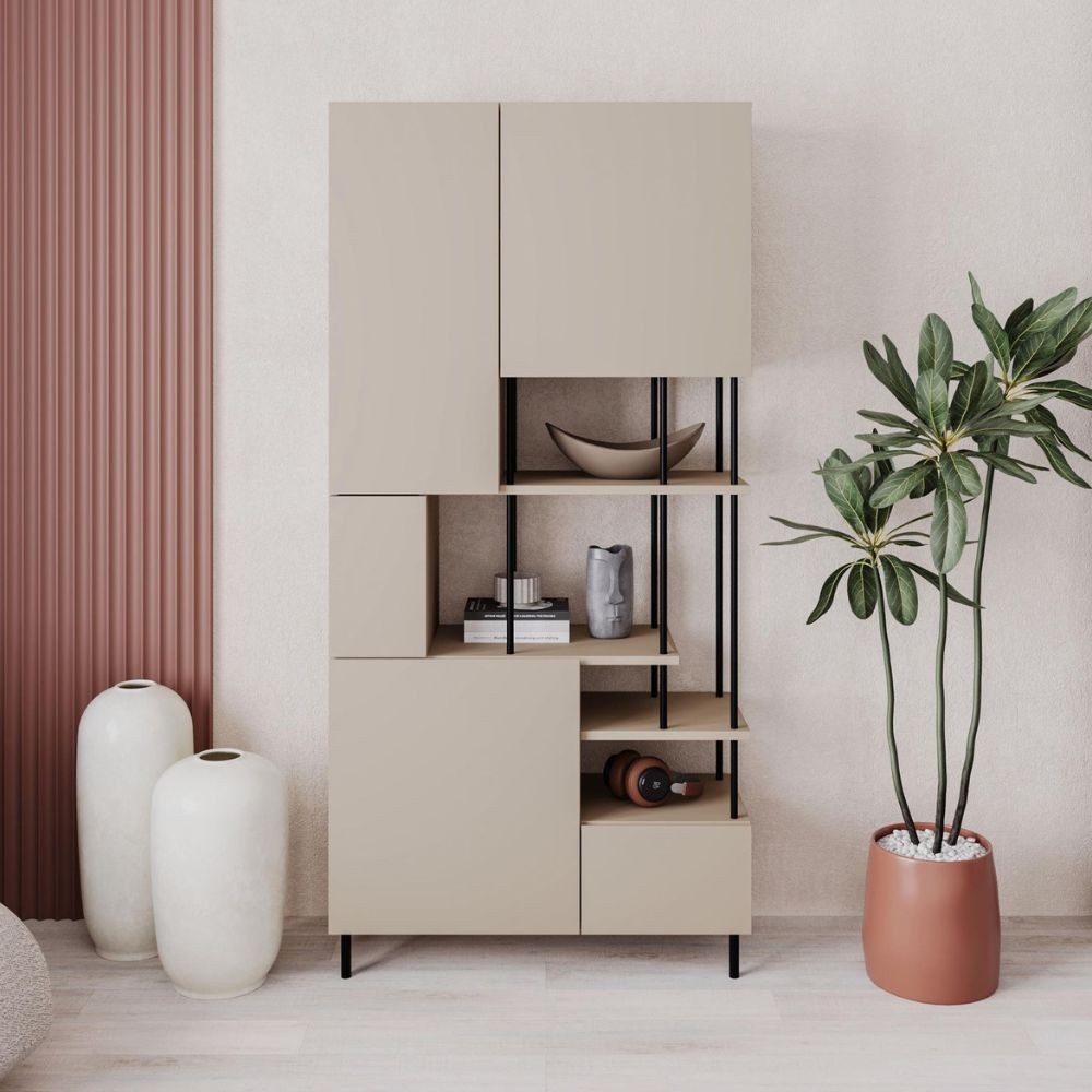 Libreria Key con 5 ante – Cashmere – immagine 1
