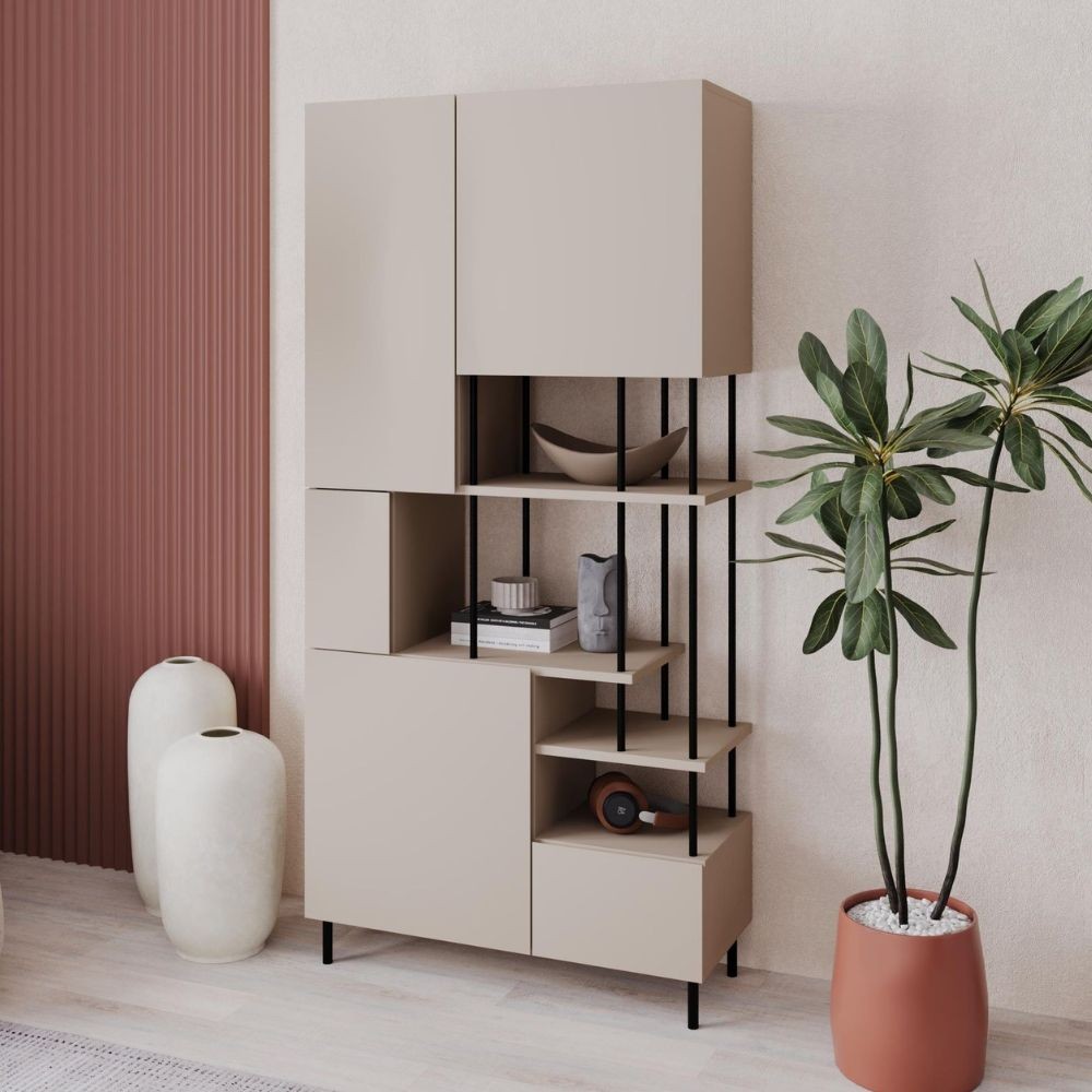 Libreria Key con 5 ante – Cashmere – immagine 2