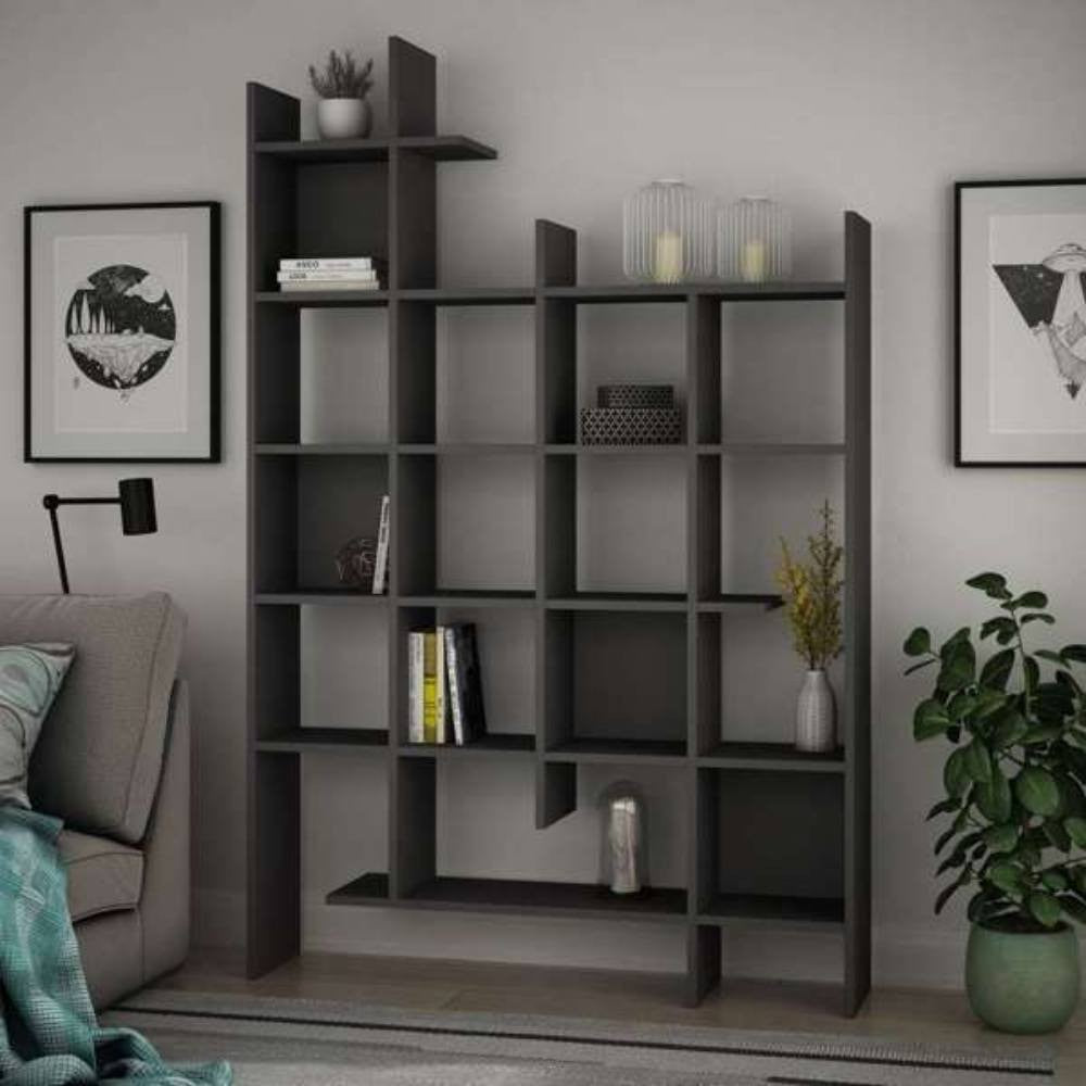 Libreria Manco con 18 vani – Antracite – immagine 1