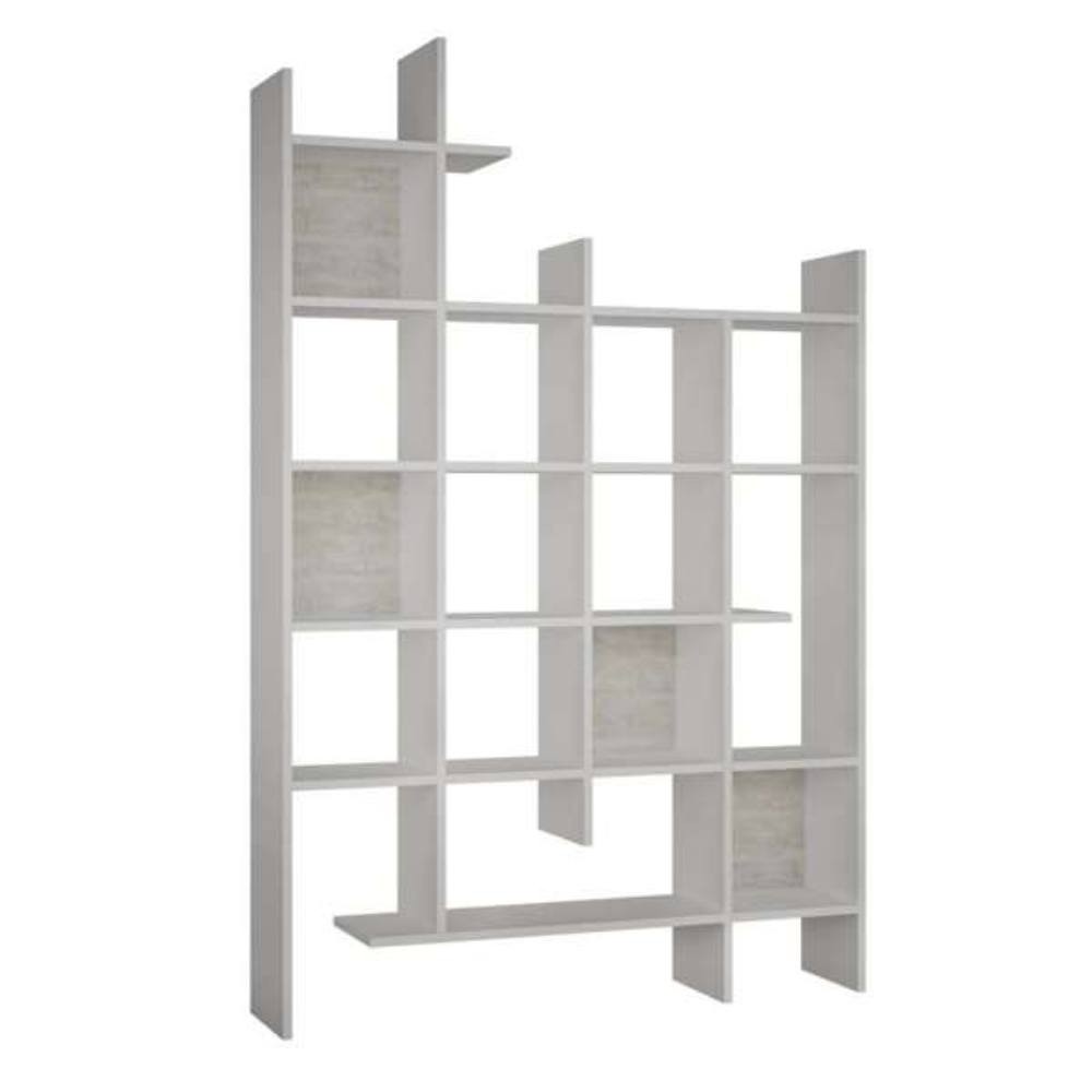 Libreria Manco con 18 vani – Bianco – immagine 2