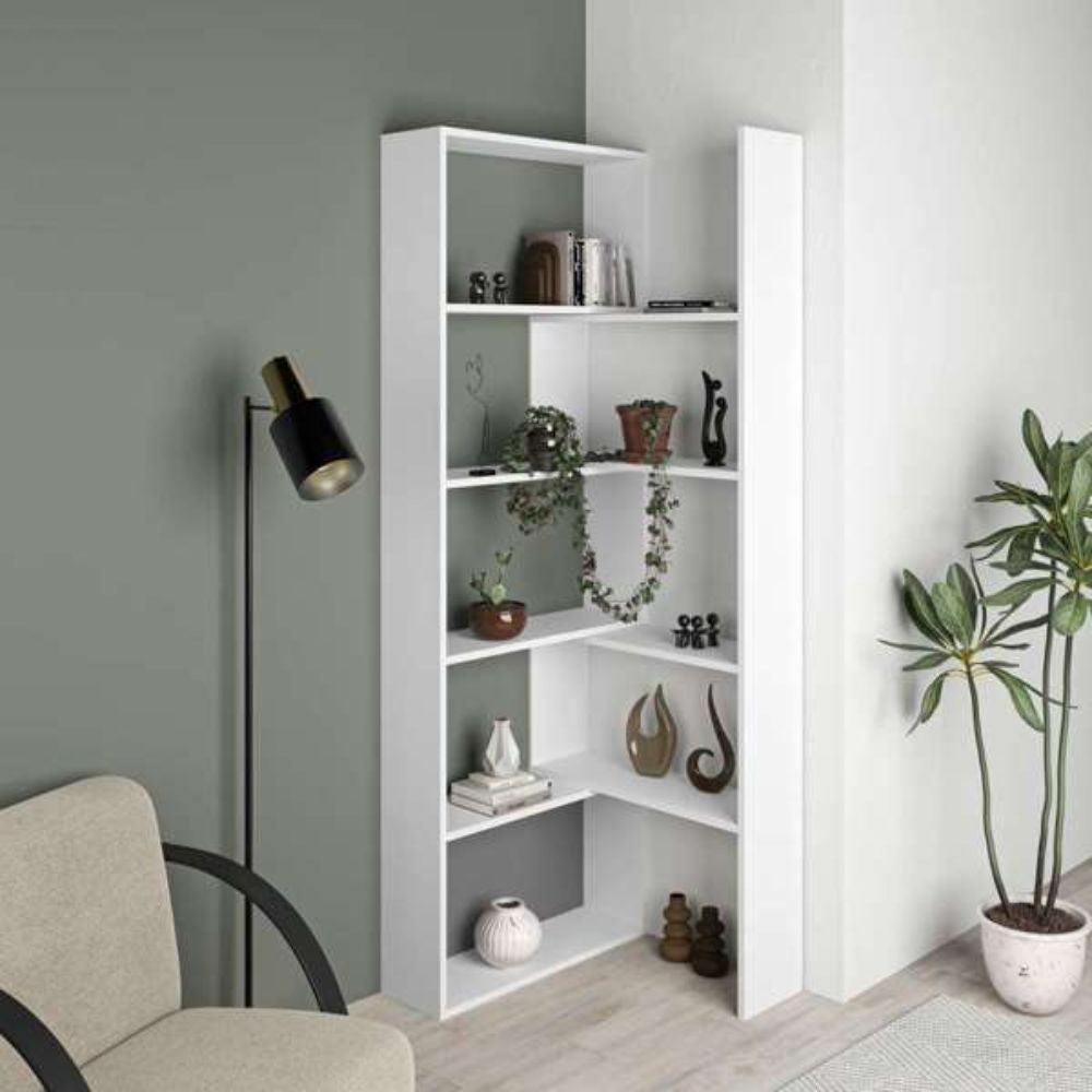 Libreria angolare estensibile Wish – Bianco – immagine 5