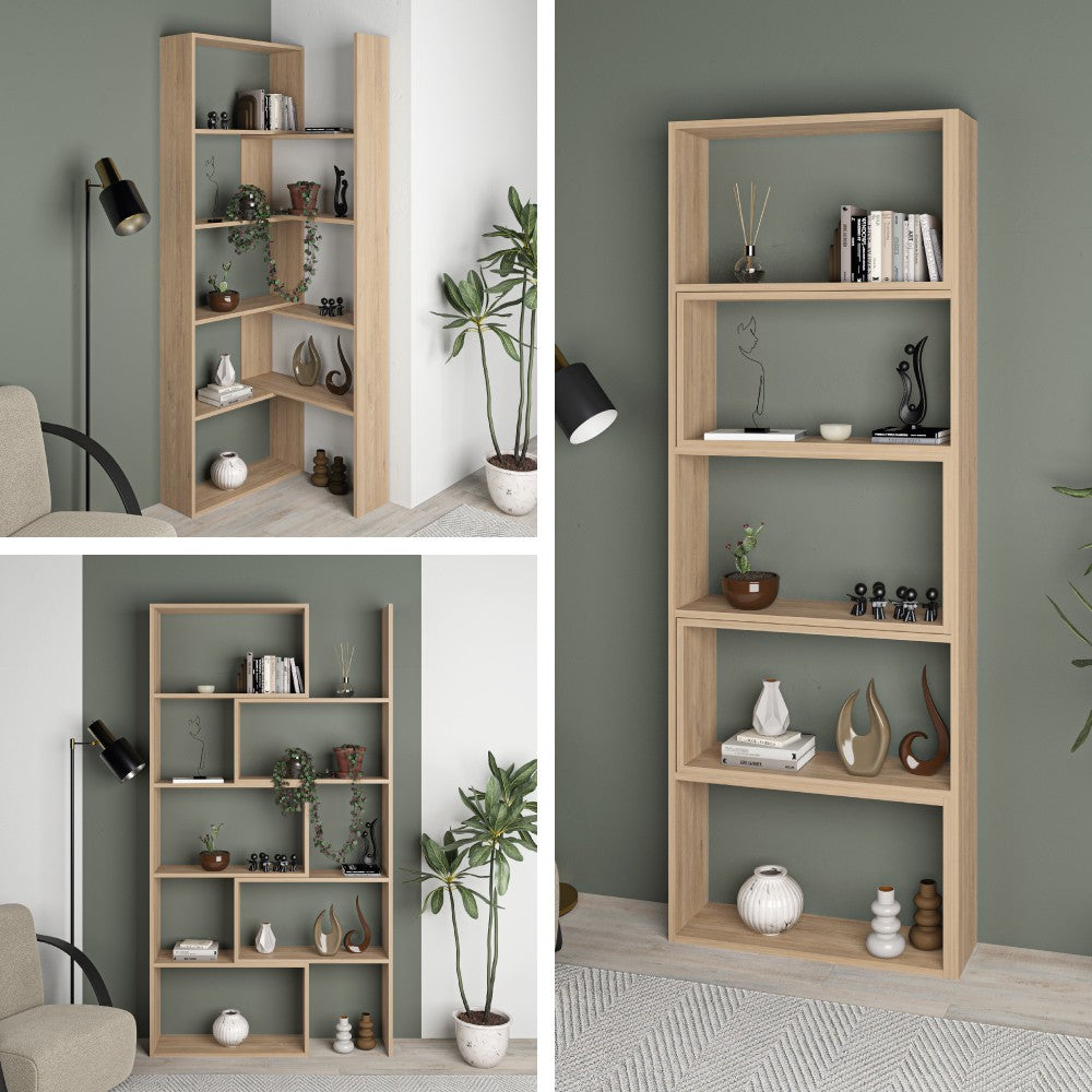 Libreria angolare estensibile Wish – Rovere – immagine 1