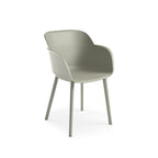 Poltrona Shell-P grigio cemento set 4 pezzi