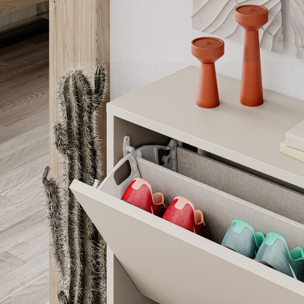 Scarpiera SHC520SAND due ante a ribalta cashmere