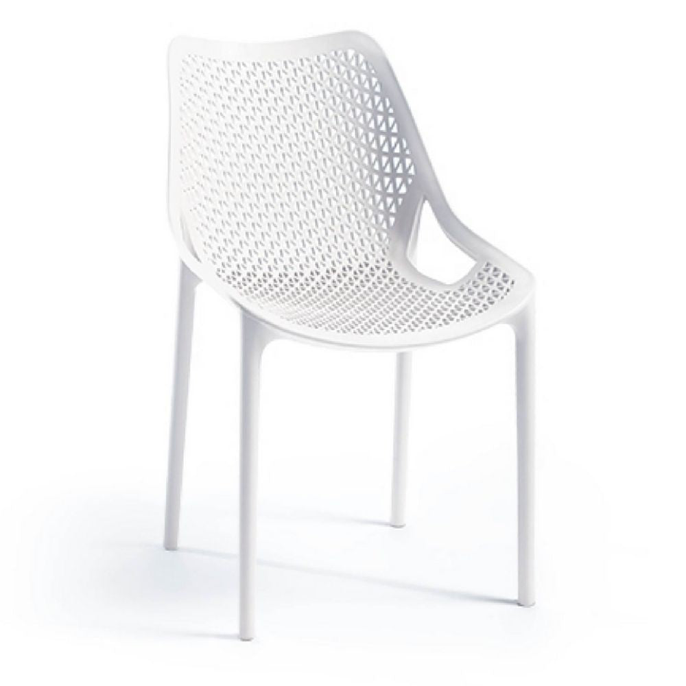 Sedia Bilros in polipropilene rinforzato con fibra di vetro – Set 4 pezzi - colore Bianco