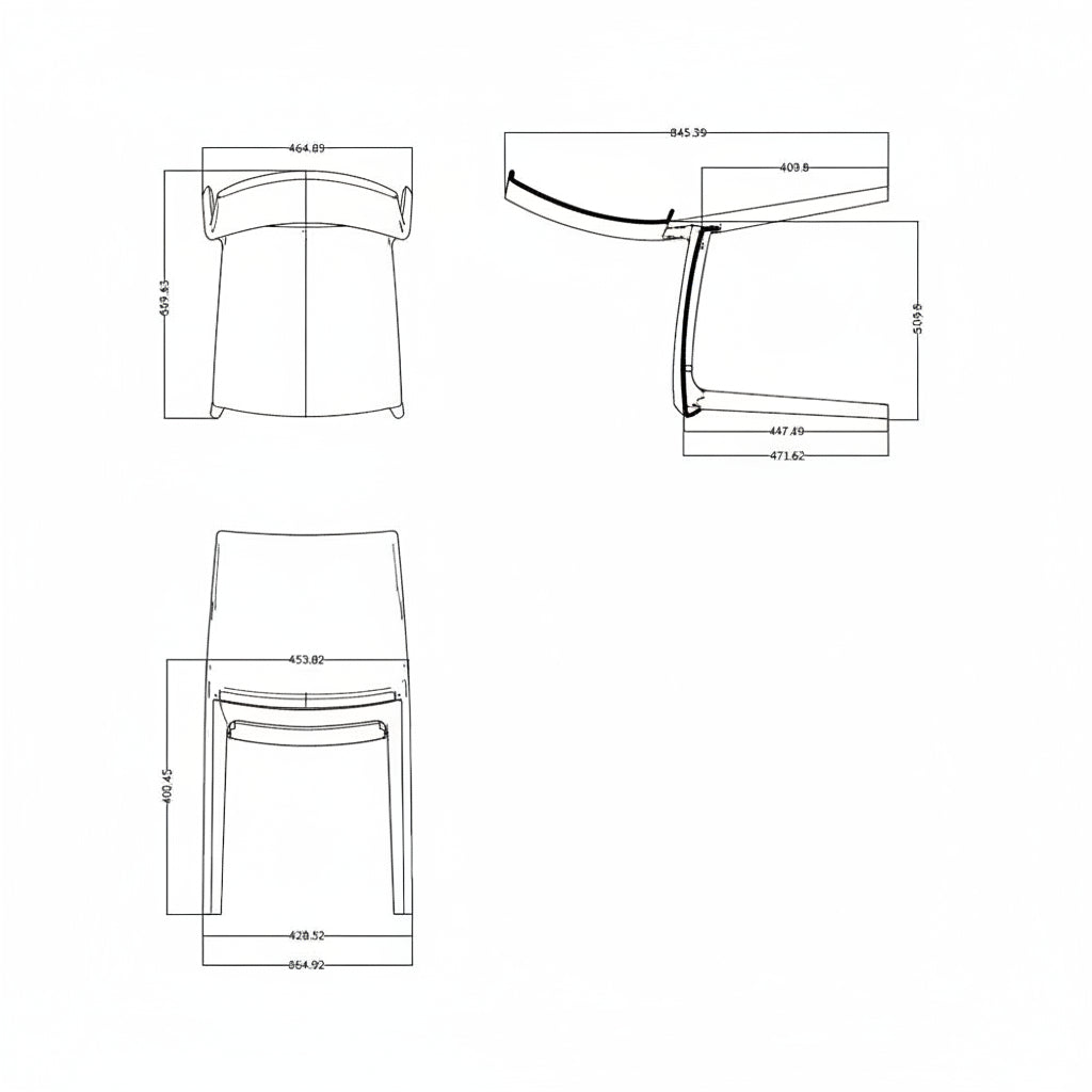 Set 4 sedie Curtis polipropilene design ergonomico