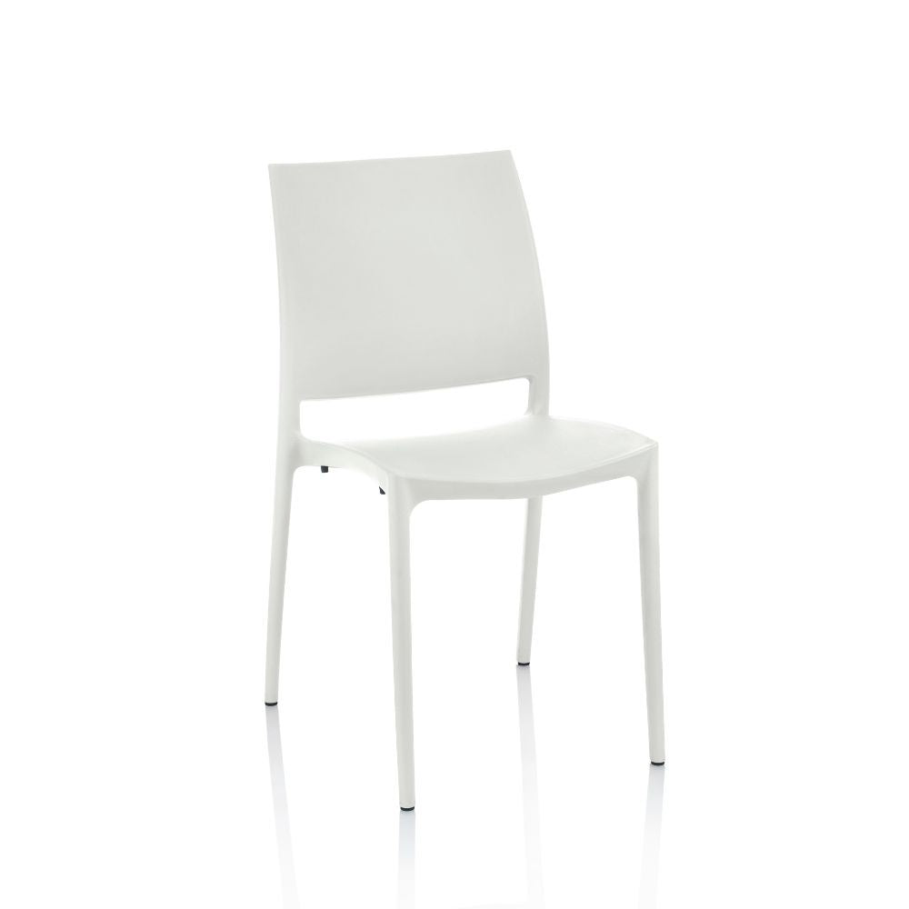 Set 4 sedie Curtis polipropilene design ergonomico - bianca