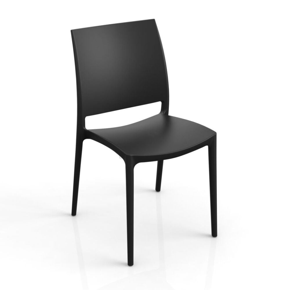 Set 4 sedie Curtis polipropilene design ergonomico - nero