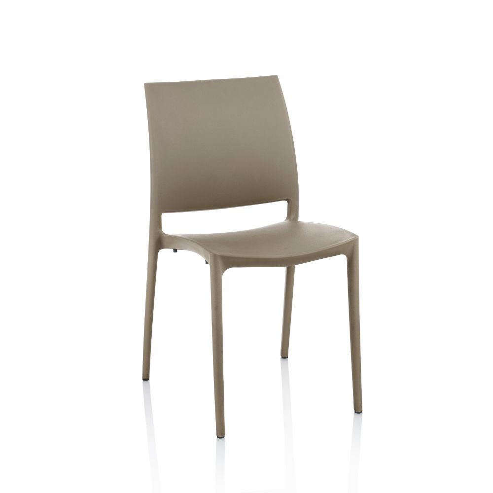 Set 4 sedie Curtis polipropilene design ergonomico - tortora