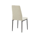 Sedia da pranzo Adara in tessuto set 4 pezzi