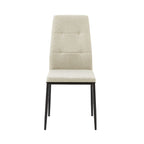 Sedia da pranzo Adara in tessuto set 4 pezzi - colore Beige